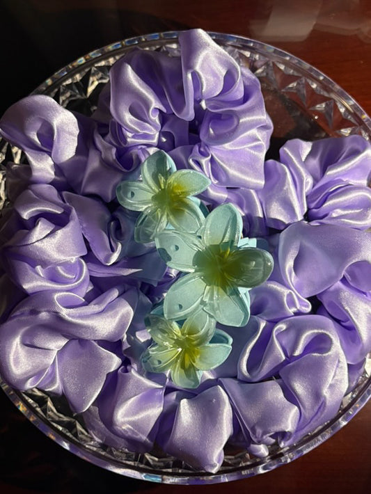 Blue and Yellow Flower Claw Clip